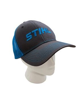 STIHL Outfitters Gray Blue Embroidered SnapBack Hat Workwear Outdoor Travel